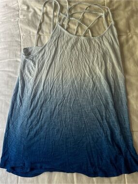 American Eagle Outfitters Blue Ombre Strappy Tank